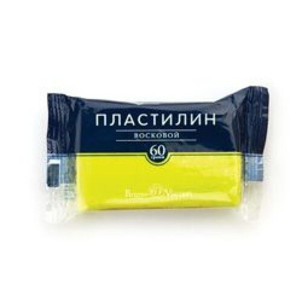 Пластилин воск. BV 60г жёлтый