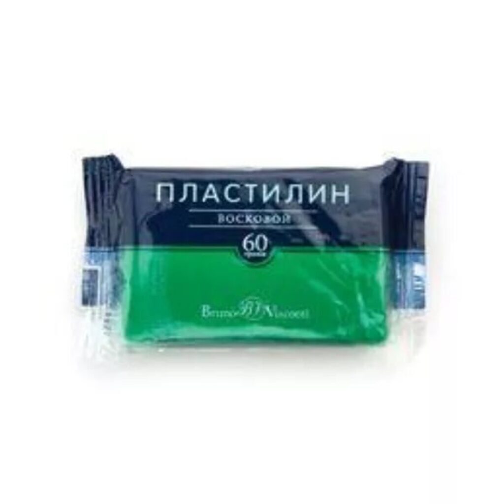 Пластилин воск. BV 60г зелёный