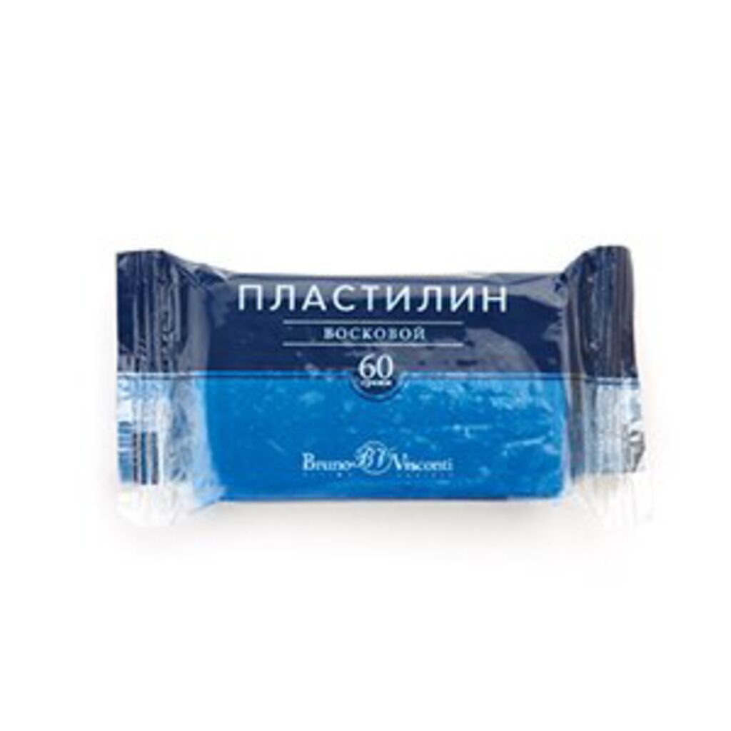 Пластилин воск. BV 60г синий