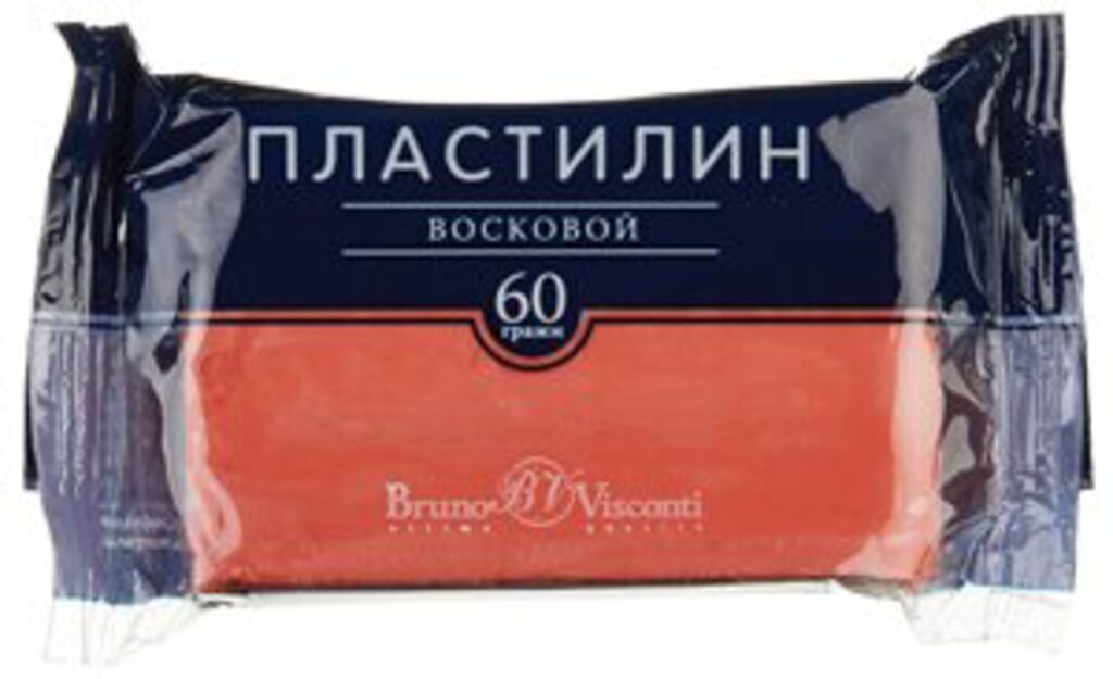 Пластилин воск. BV 60г св. коралловый