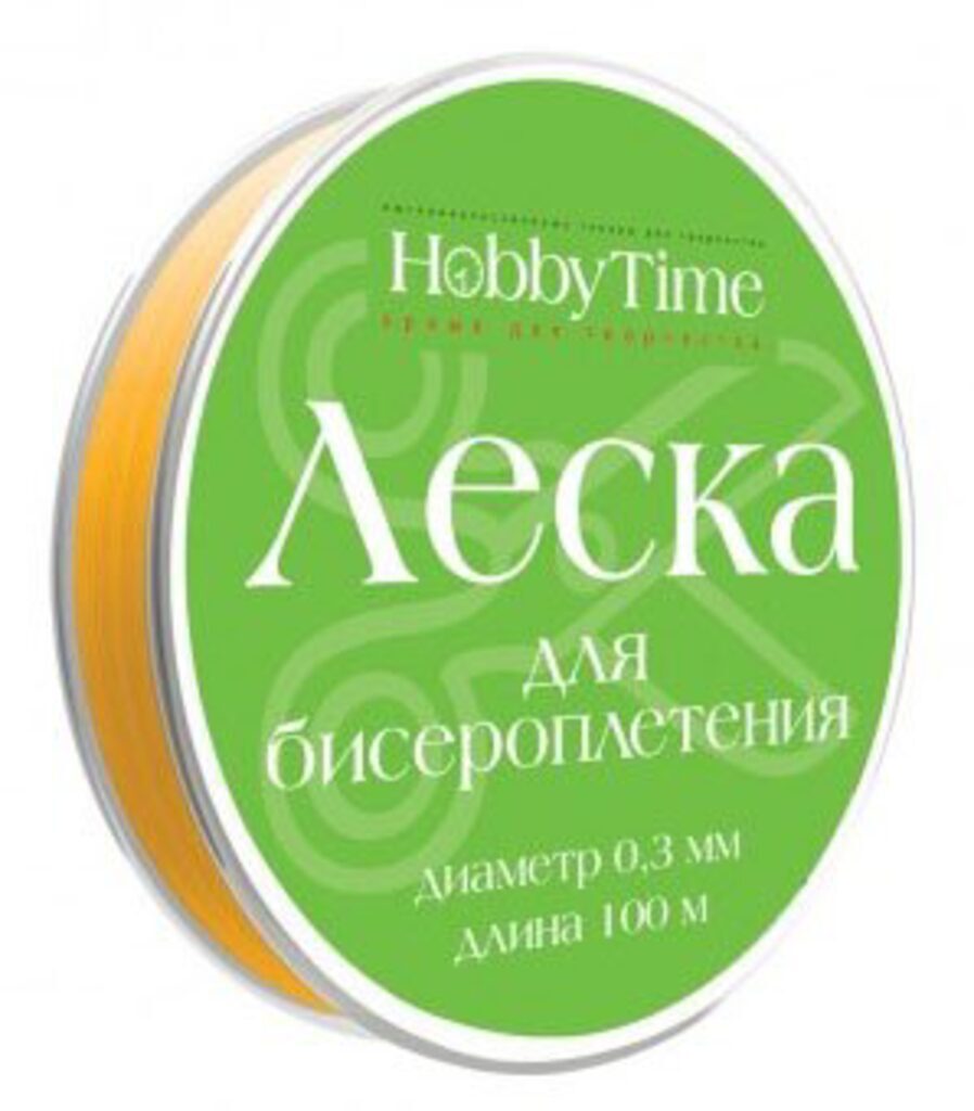 Леска д/бисера 0,3мм, 100м, оранжевая