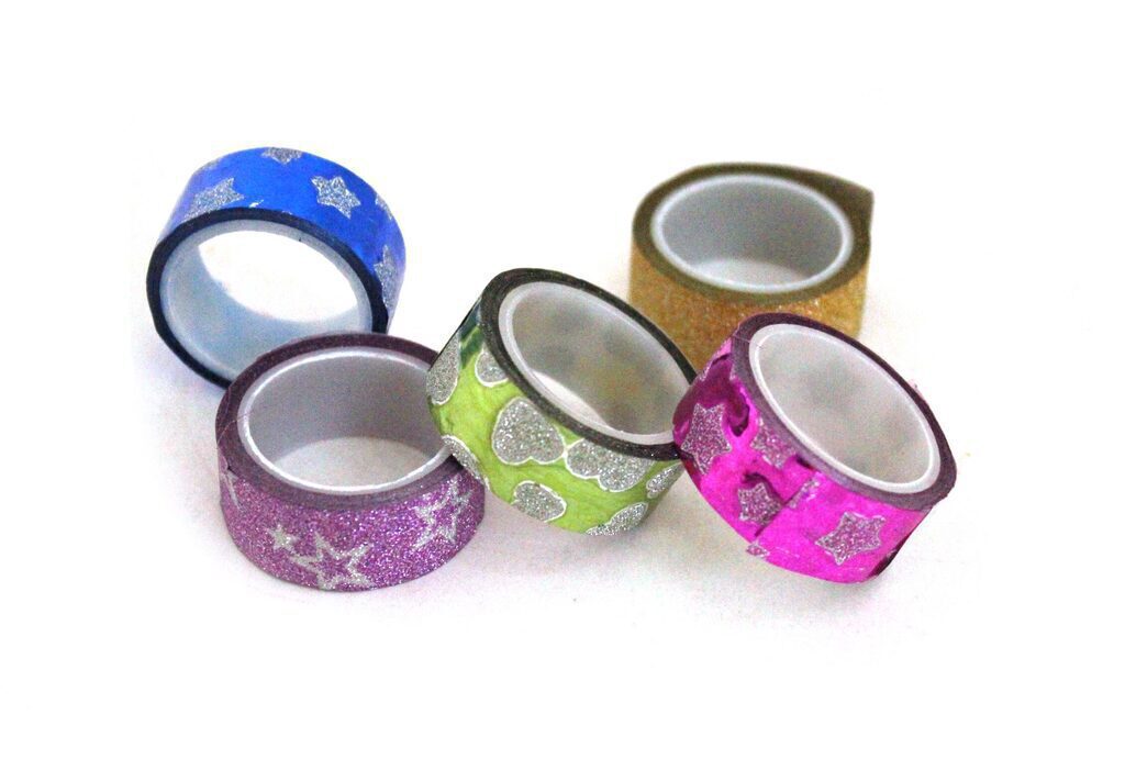 Скотч декоративный с блёстками, 15мм*3 метра,