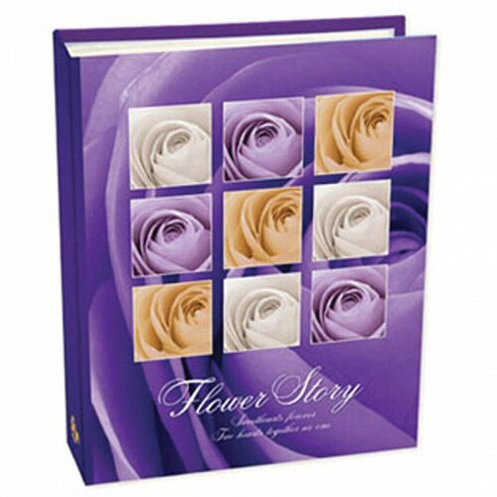 Фотоальбом 100 фото 10*15см Flower story, фиолетовый