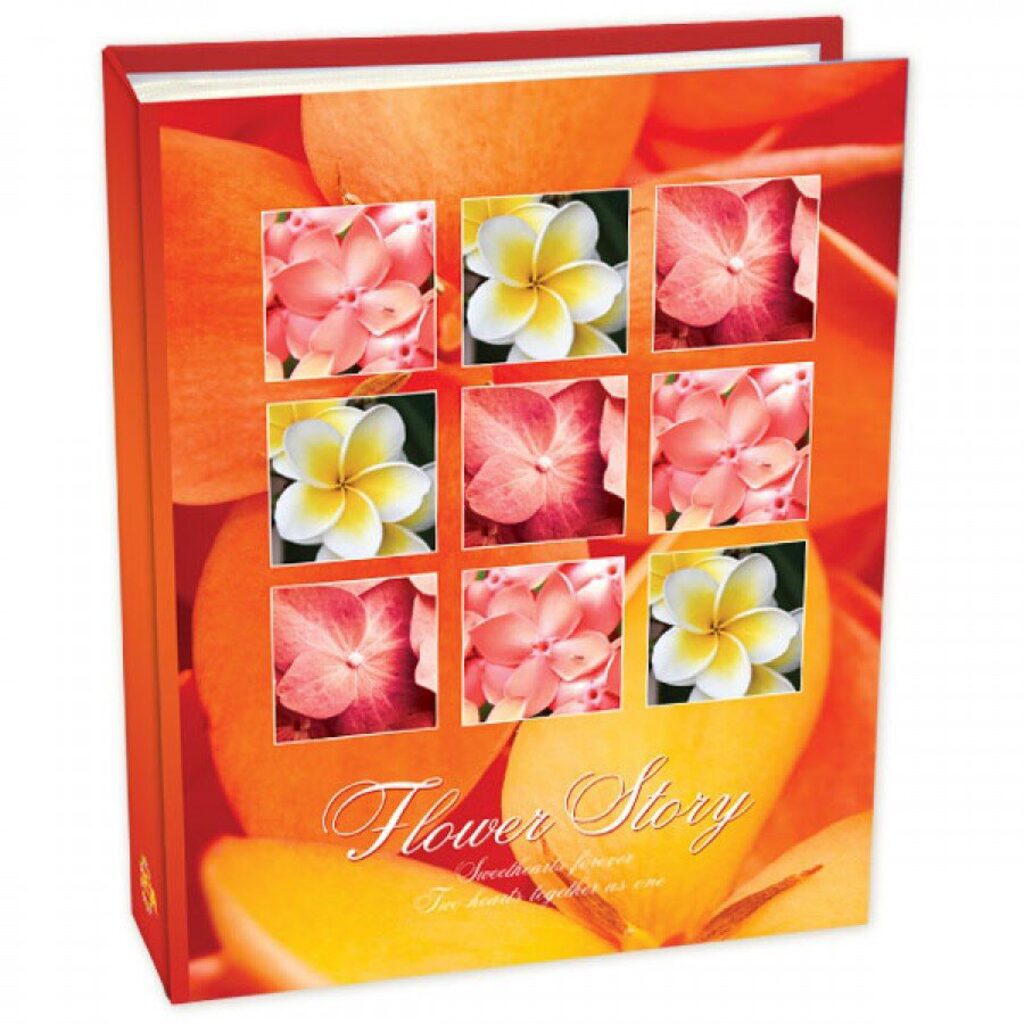 Фотоальбом 100 фото 10*15см Flower story, красный