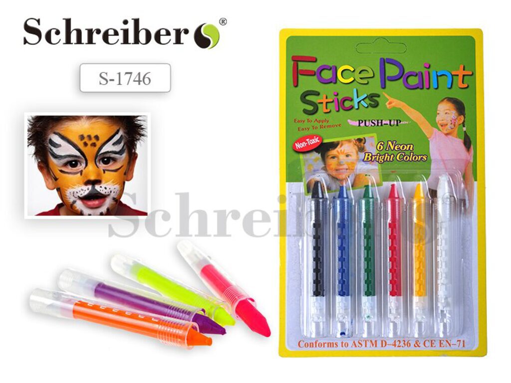 Мелки для аквагрима, 6шт.