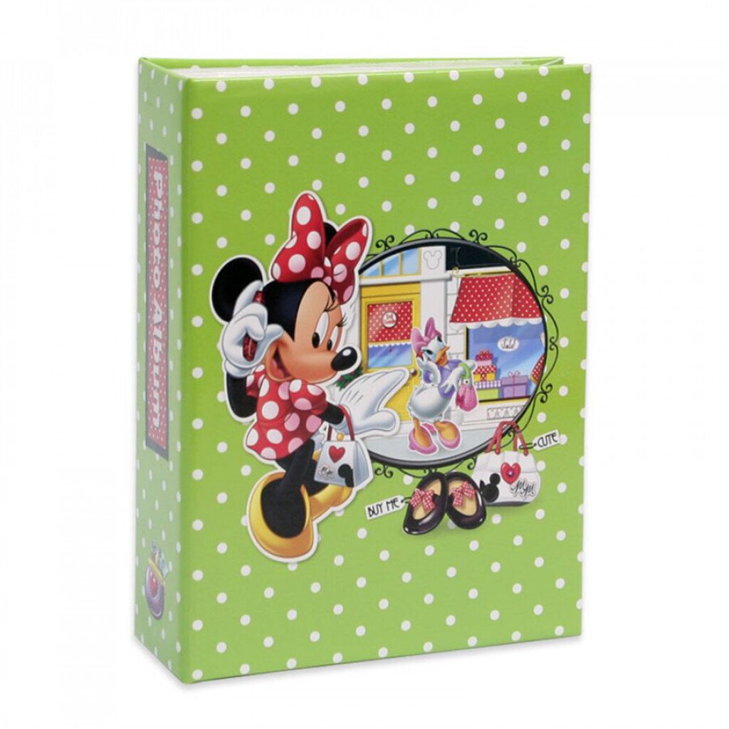 Фотоальбом 100 фото 10*15см Minnie's shopping, зелёный