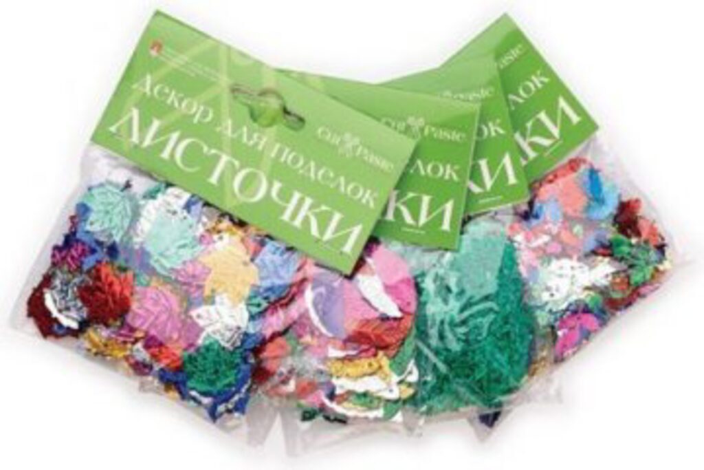 Декор. из пайеток №18, Листочки, 4 вида