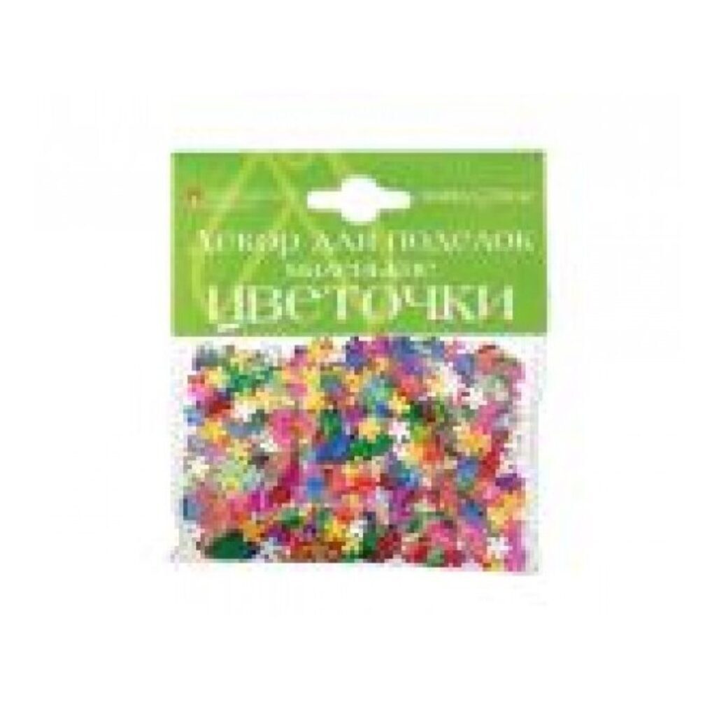 Декор. из пайеток №19, Цветочки маленькие, 4 вида