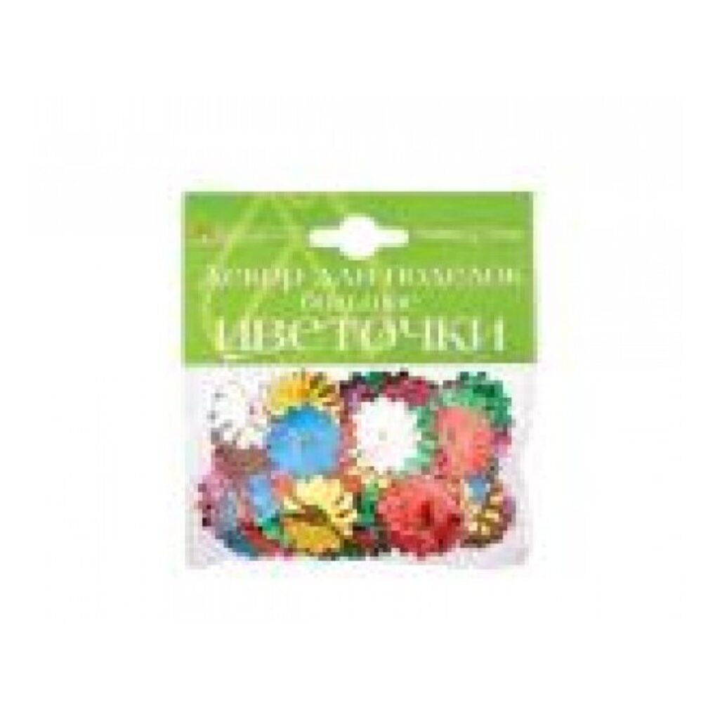 Декор. из пайеток №21, Цветочки большие, 4 вида