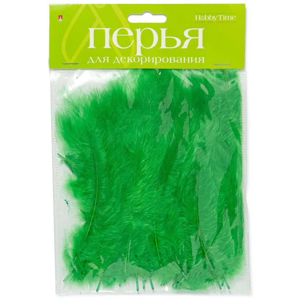 Набор "Перья для декорирования 4 Карнавальные" одноцветные, 6 видов