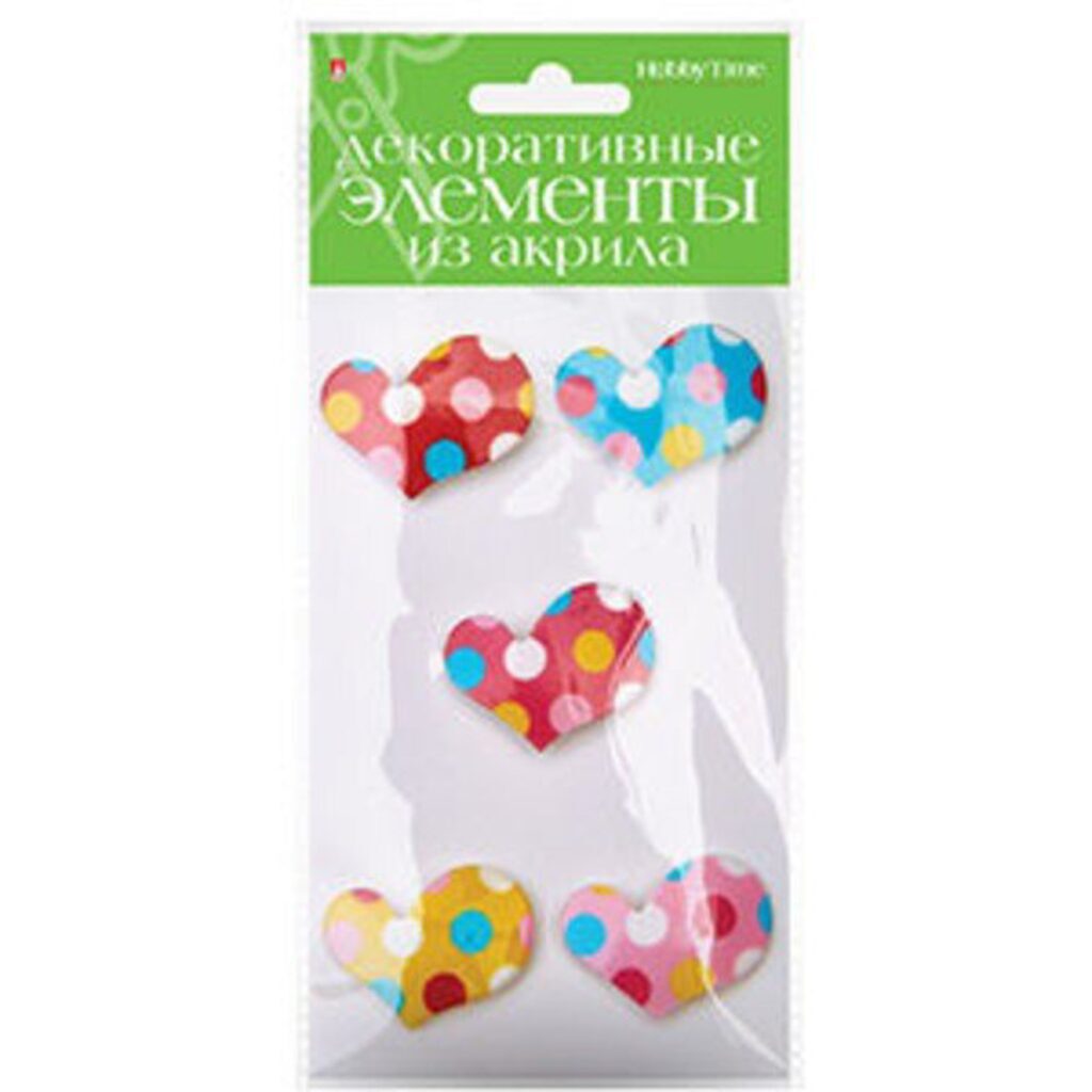 Декор. из акрила №3, Сердечки