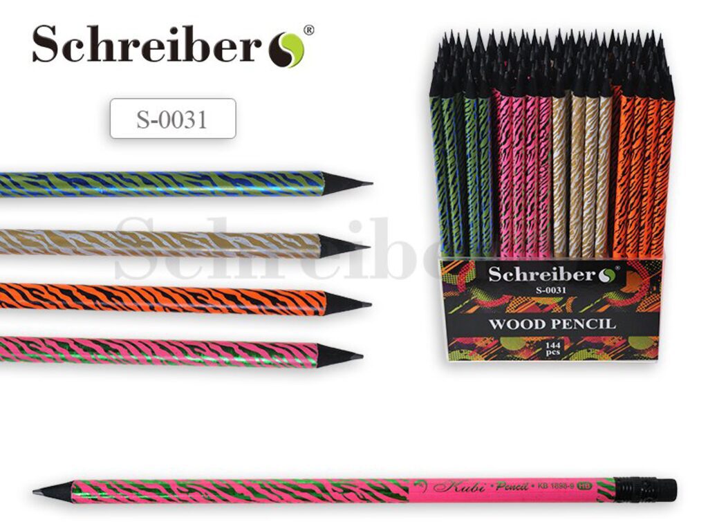 Карандаш с ластиком, пластиковый HB