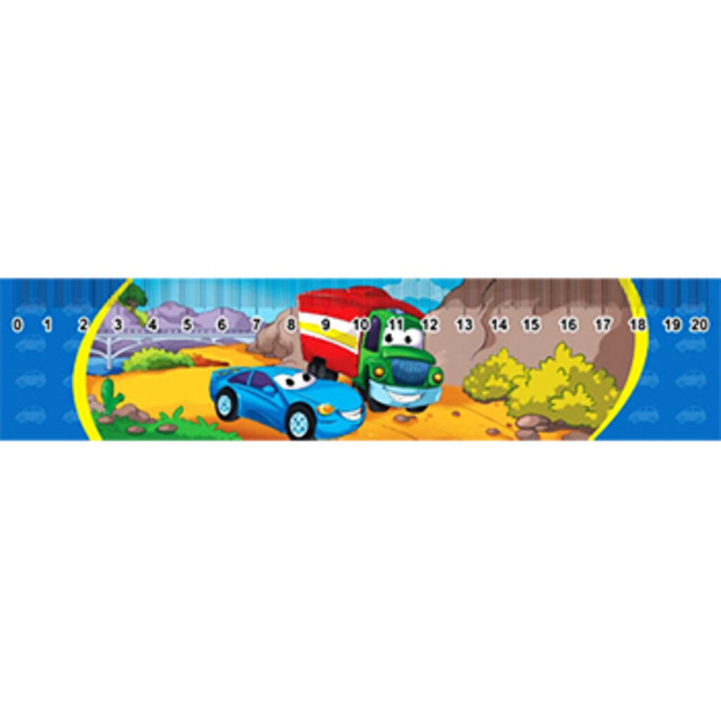 Закладка-линейка "Две машинки"