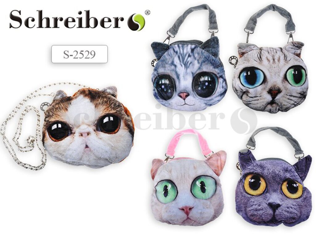 Сумочка детская плюшевая "Кошки/Собаки" 21*20см, 12 дизайнов