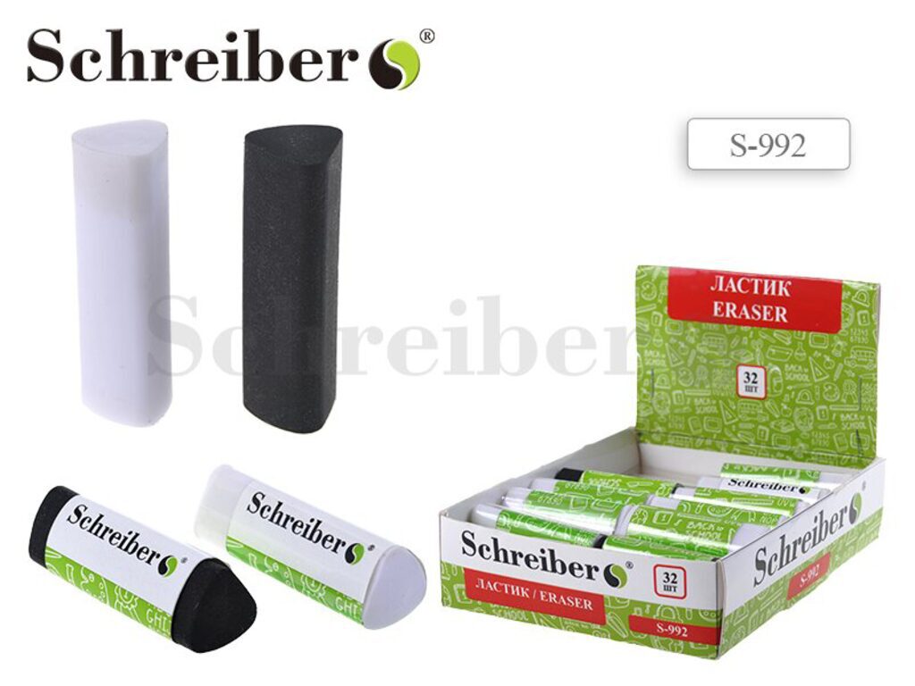 Ластик SCHREIBER треугольный, белый