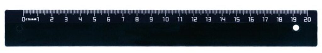 Линейка 20 см черная