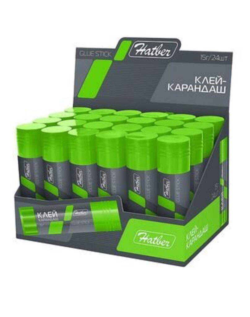 Клей карандаш Hatber Magic  8 гр. цветной