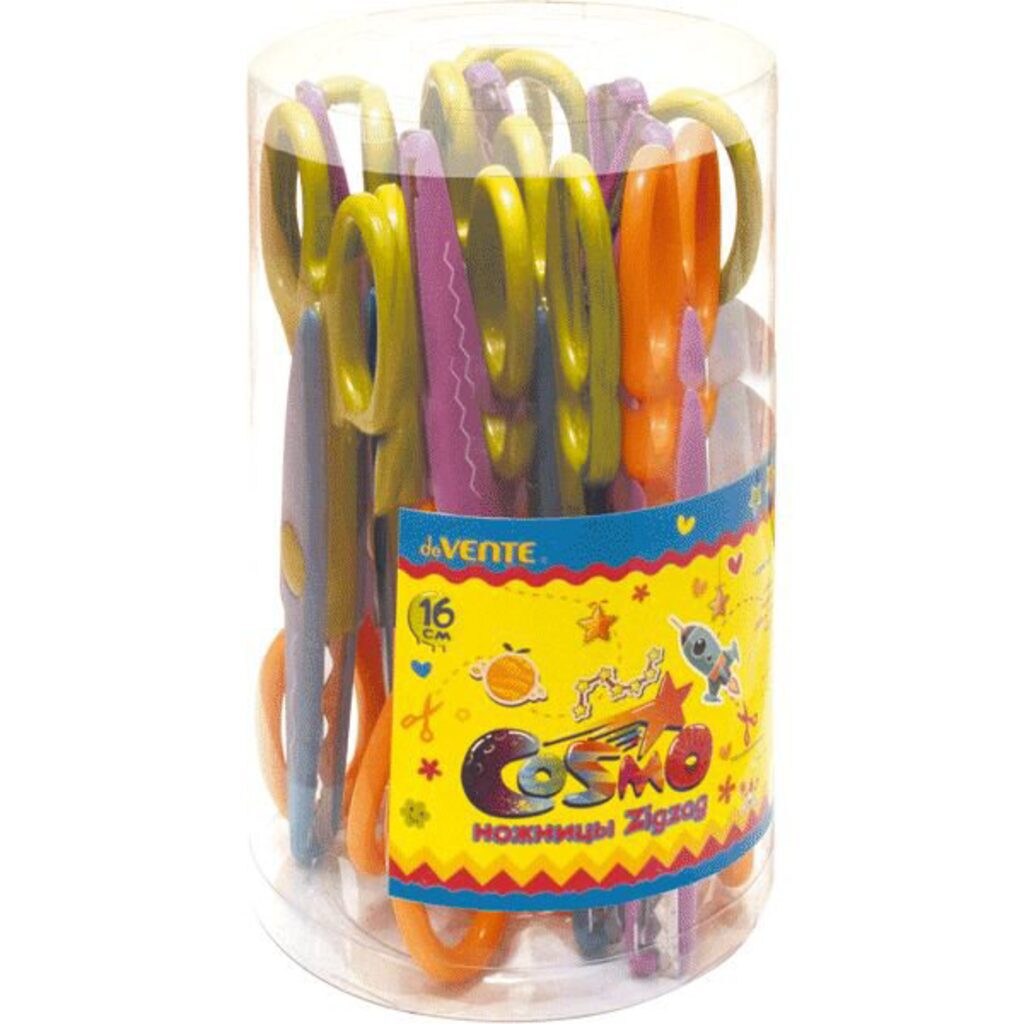 Ножницы  фигурные "deVENTE. Cosmo. Zig Zag" 16см, ассорти