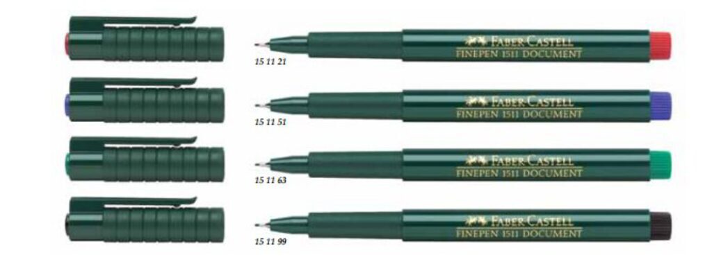 Ручка капиллярная FINEPEN 1511 зеленая, 0,4мм
