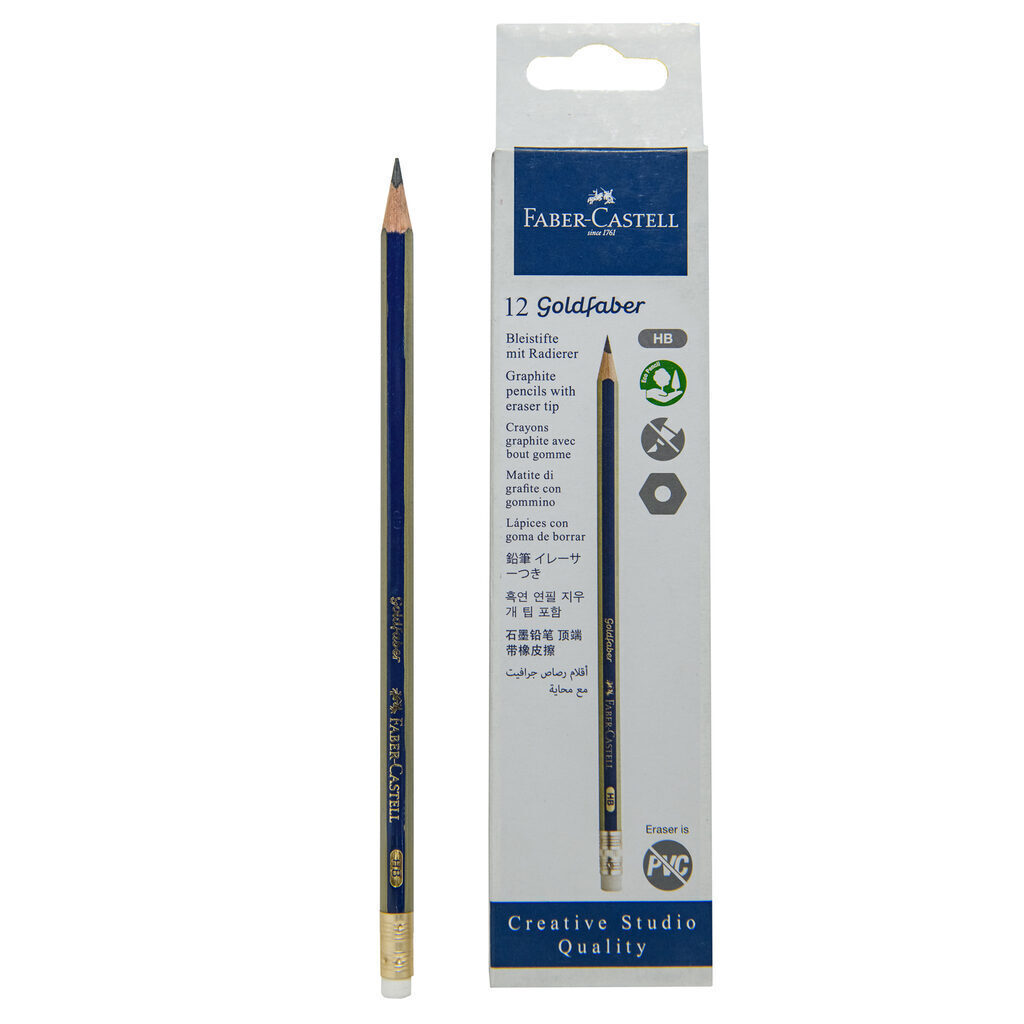 Карандаш  Faber-Castell GOLDFABER 1221 HB с ластиком