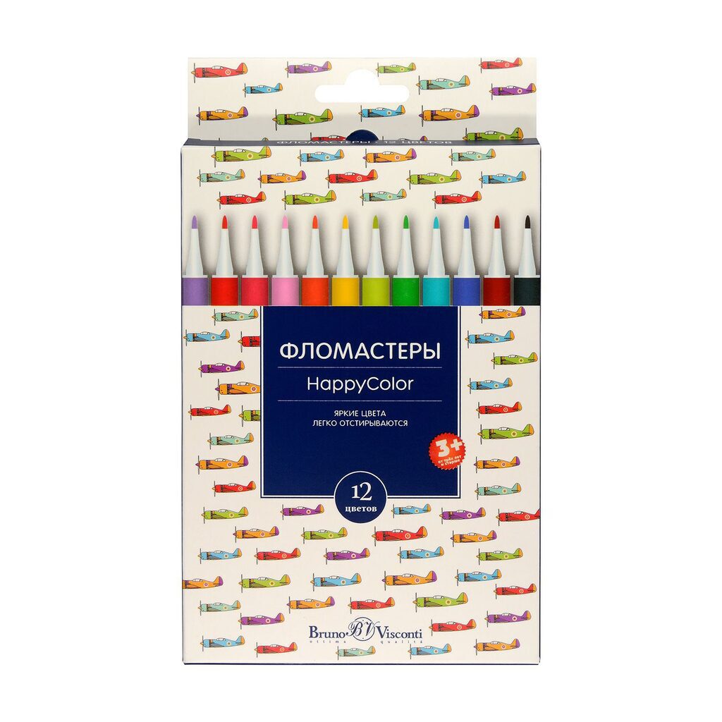 Фломастеры  12цв "Happycolor"
