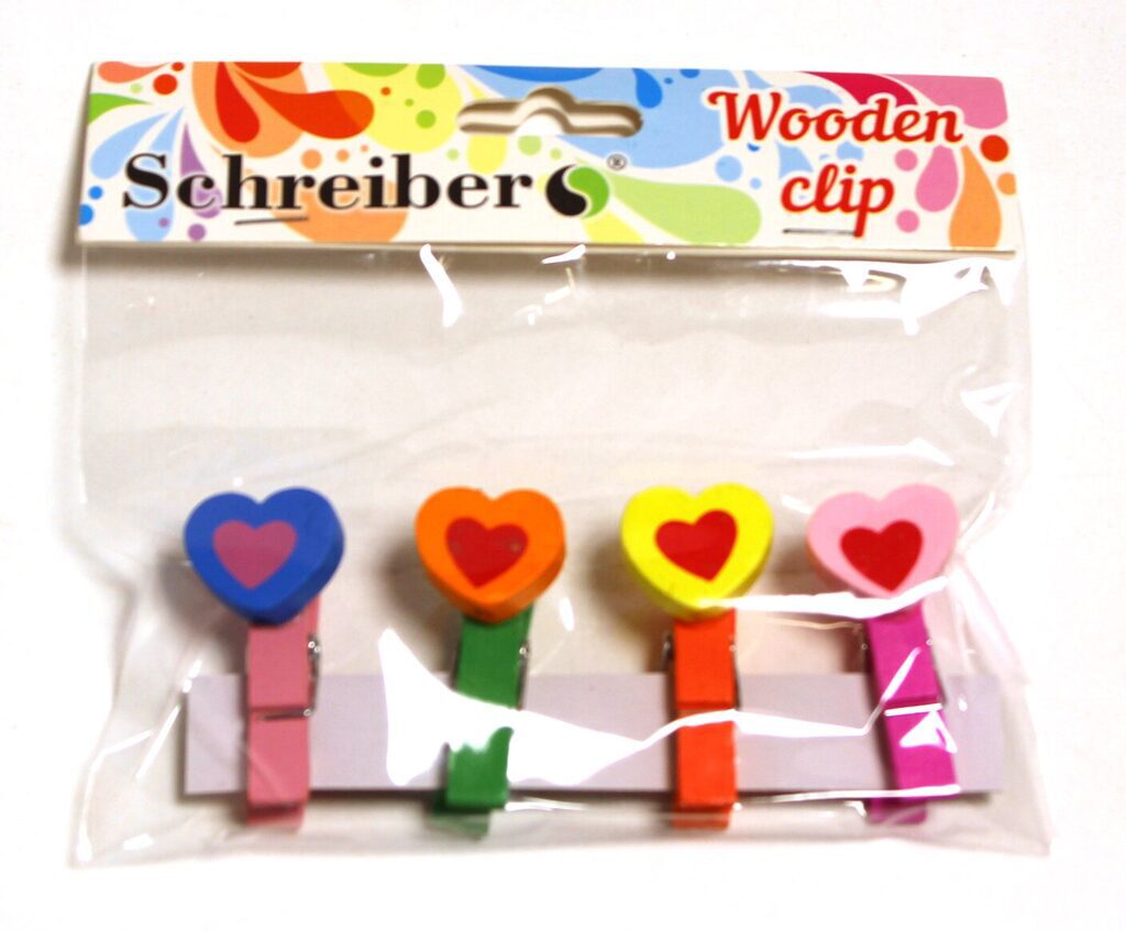 Декор Набор прищепок Сердечки, 3-4 шт.