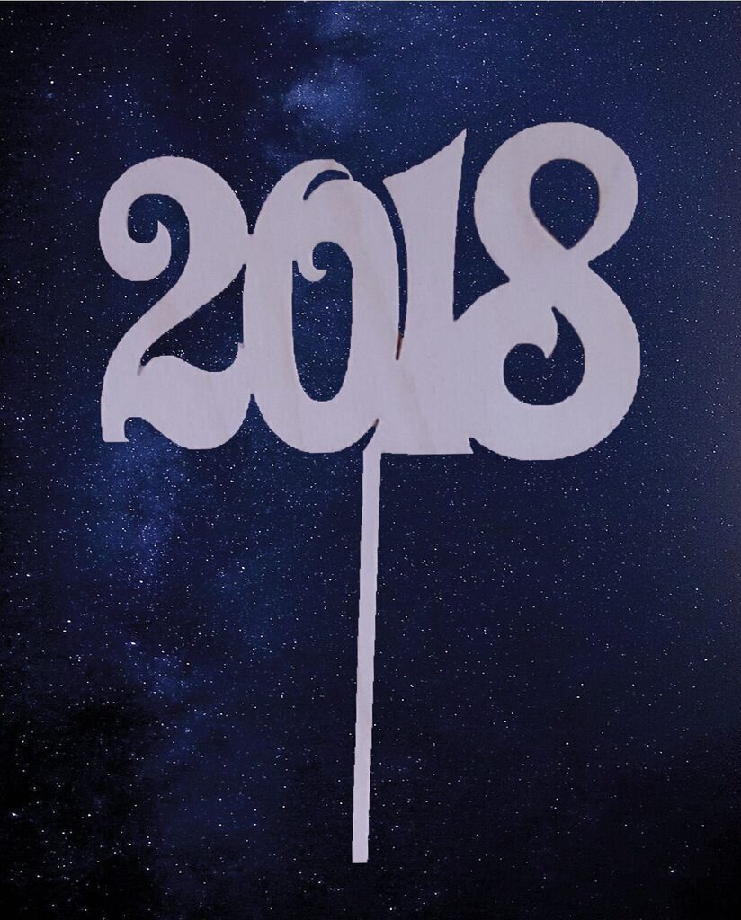 Заготовка деревянная НГ Топпер 2018! 10*17,55см