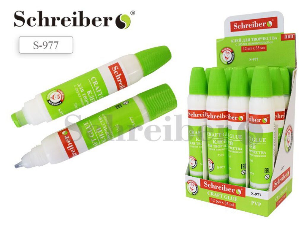 Клей ПВА CRAFT GLUE с 2-мя дозаторами 35мл, (для творчества)