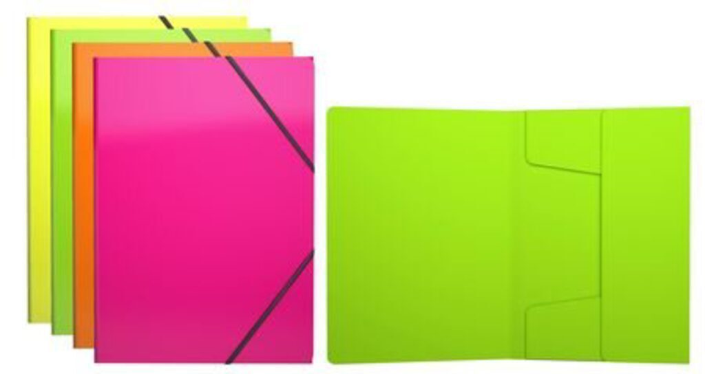 Папка на резинке А4 GLANCE NEON, ассорти