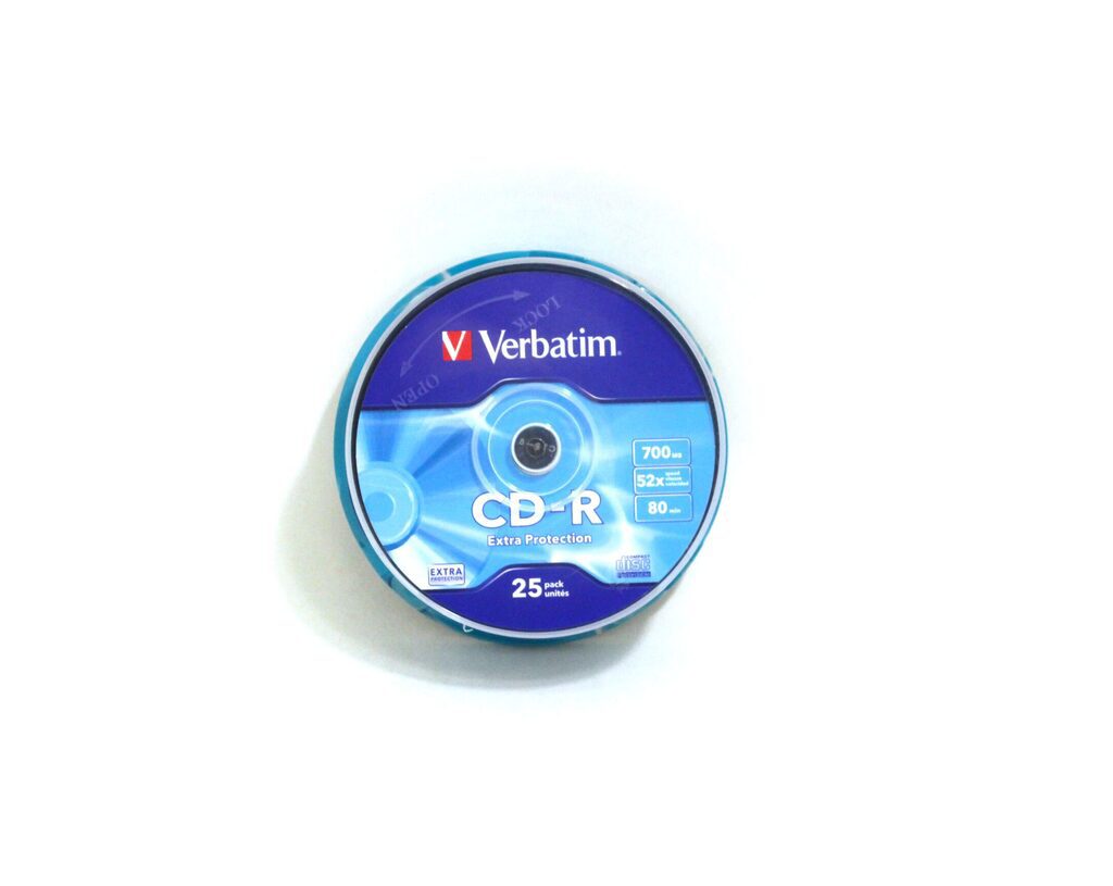 Диск CD-R Verbatim 52х емкость 700Mb, банка 25 шт.