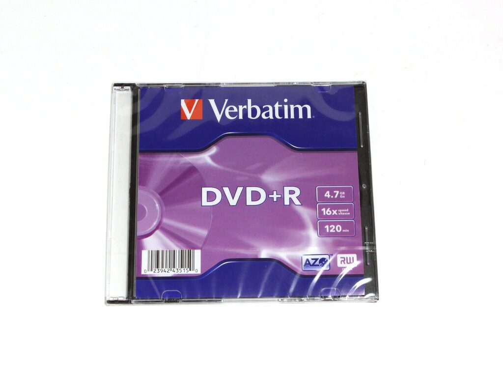 Диск DVD+R Verbatim 16х емкость 4,7Gb, Slim