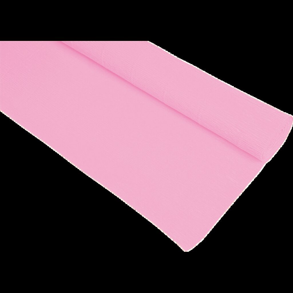 Бумага флористическая 50*250 140 г/м рулон креп Светло-розовая