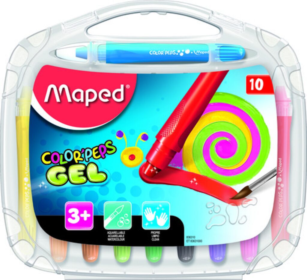 Мелки гелевые MAPED COLOR'PEPS 10 цв. пласт.упак.