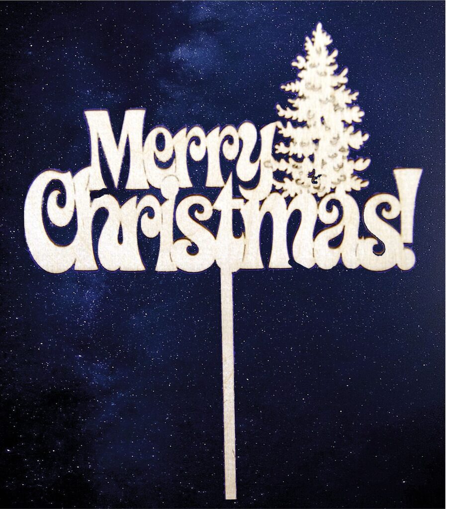 Заготовка деревянная НГ Топпер Merry Cristmas 22*17 см