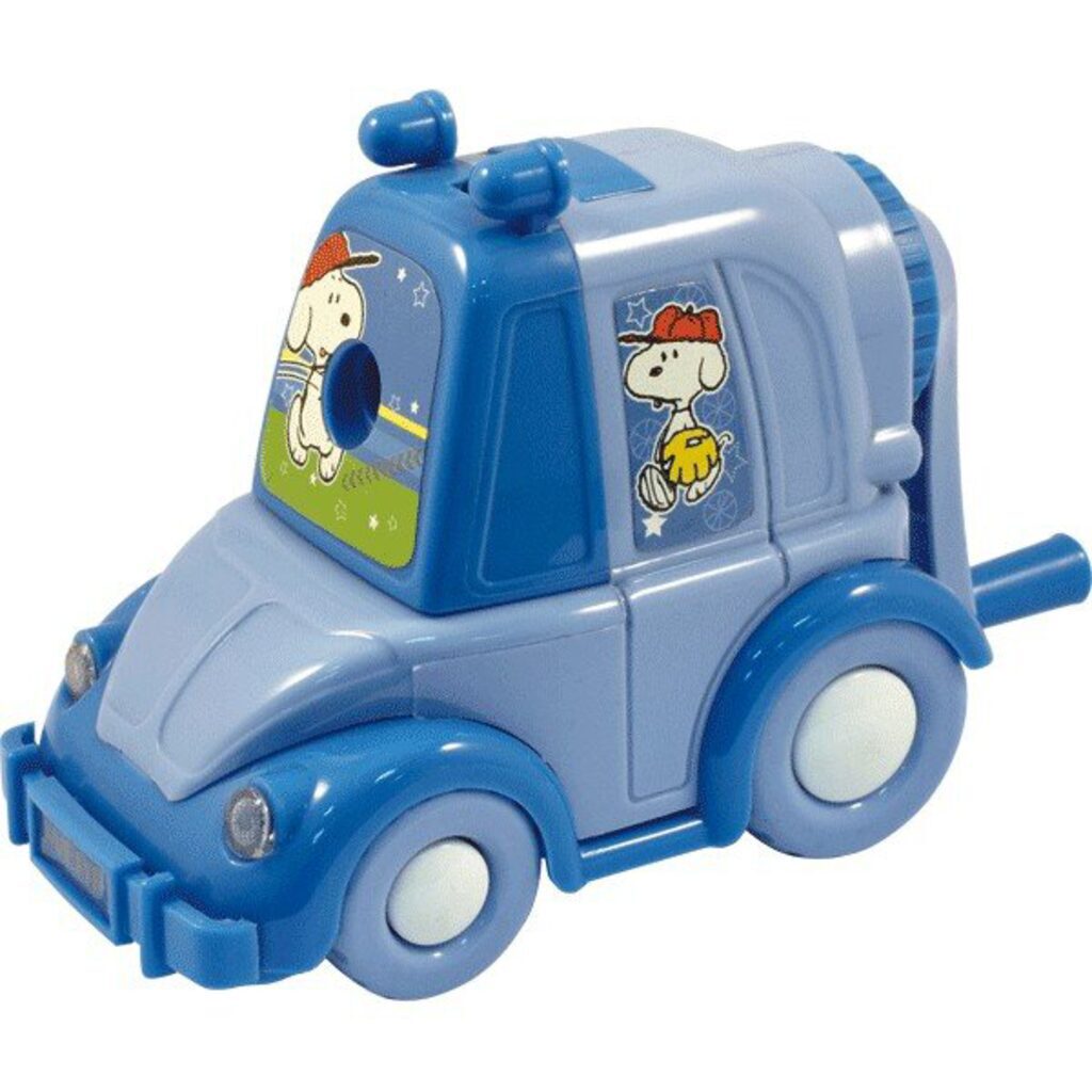 Точилка механическая 1 отв.,  Машинка, голубая