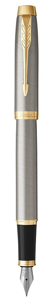 Parker IM Core Перьевая ручка  F321 Brushed Metal GT F сталь нержавеющая