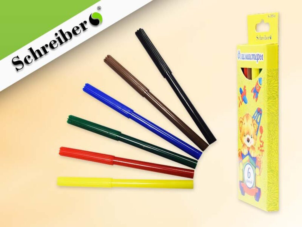 Фломастеры   6цв "Schreiber" карт.уп.