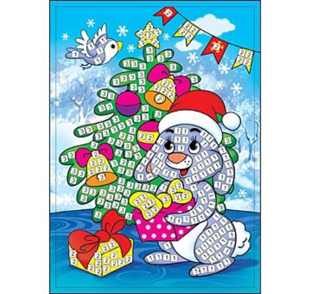 Аппликация  А5 "Новогодний зайчик" мягкая