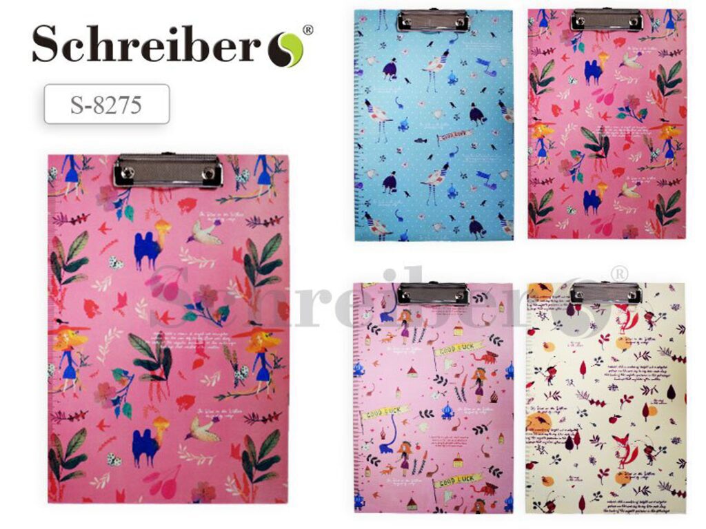 Клипборд А4  Ассорти, 4 дизайна