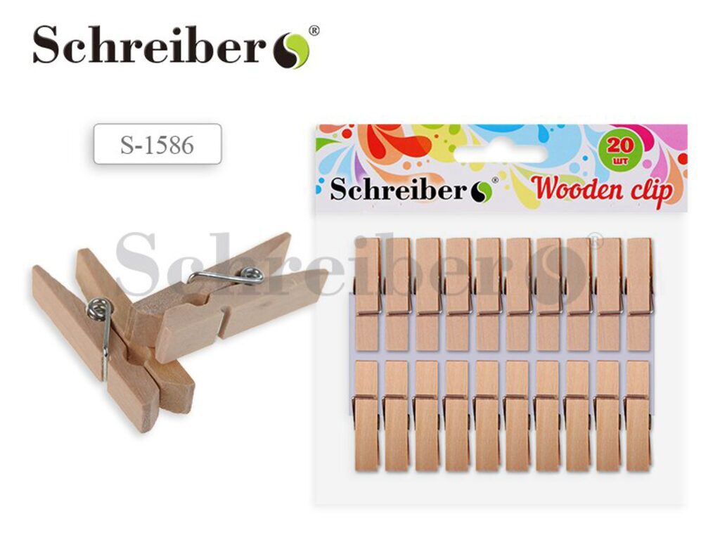 Декор Набор прищепок Неокрашенные, 20шт, размер 1 шт - 3,5см