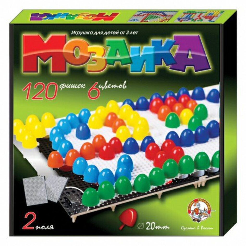 Мозаика круглая D=20 мм, 120 шт. 2 поля, 3+