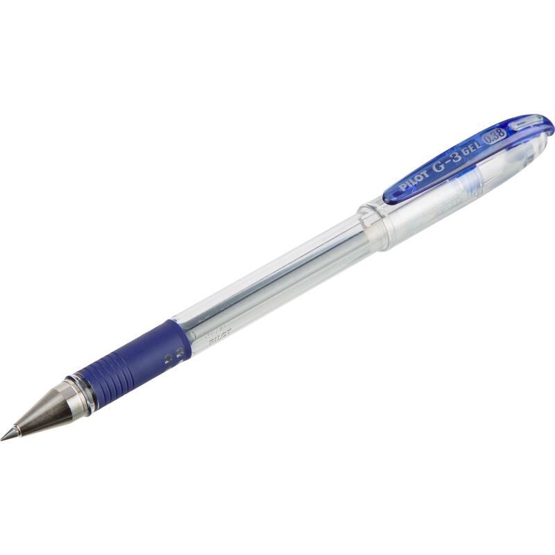 Ручка гелевая прозр. корп. 0,38мм. синяя