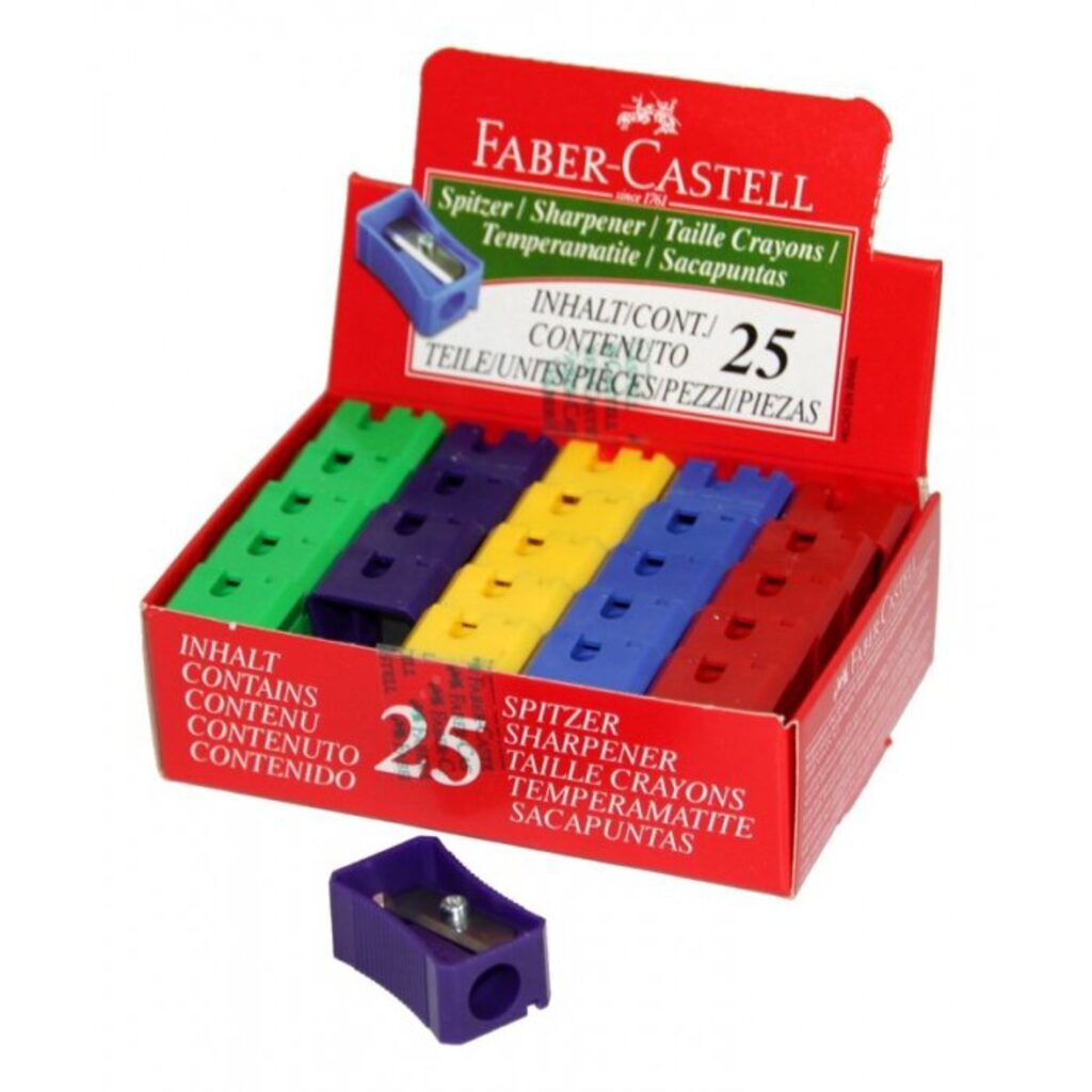 Точилка пласт. 1 отв.  ассорти