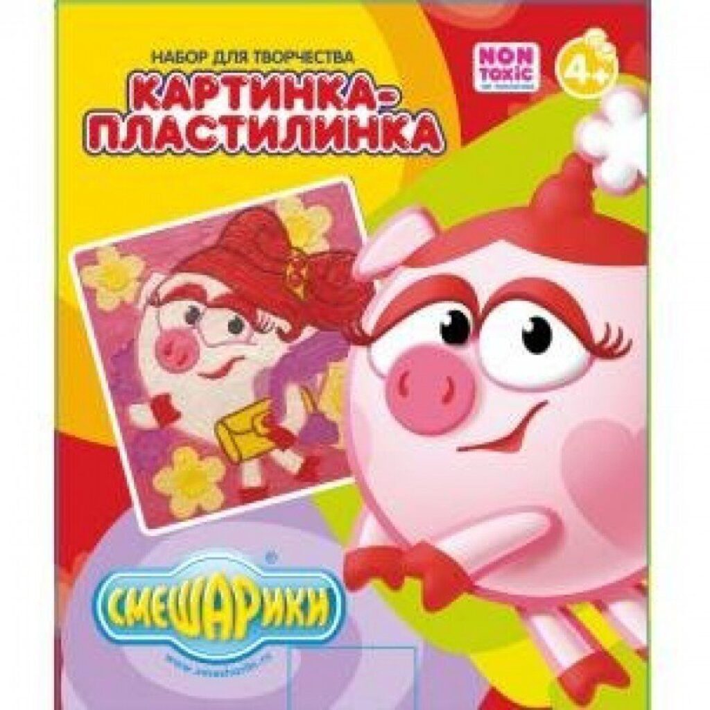 Картина из пластилина "Смешарики - Нюша"