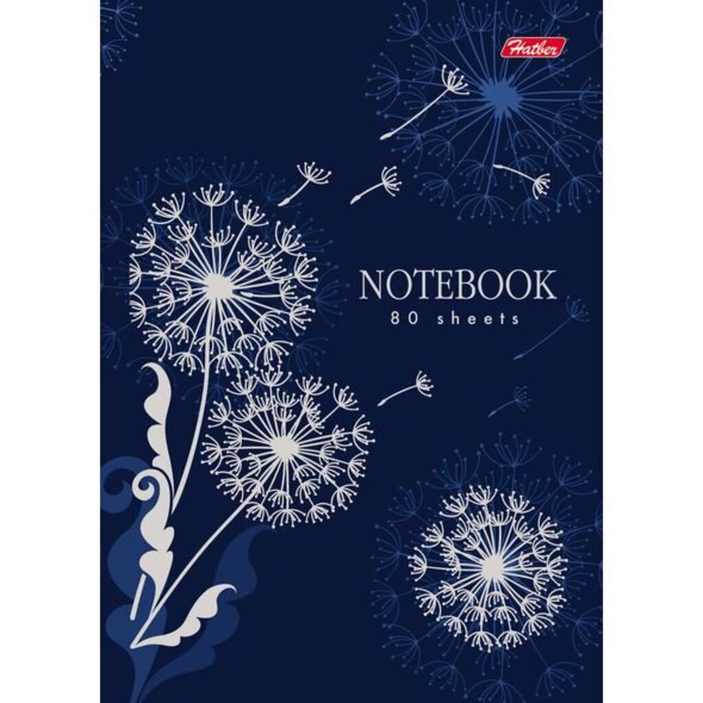 Блокнот А6 7БЦ  80л "Одуванчики" кл., мат.лам, 3D фольга