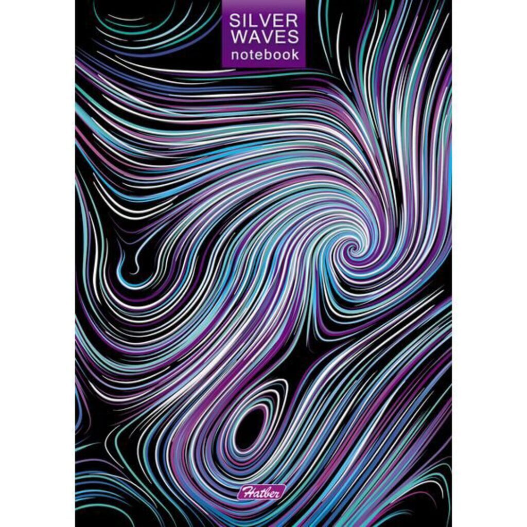 Блокнот А6 7БЦ  80л "Abstraction" кл., мат.лам, 3D фольга