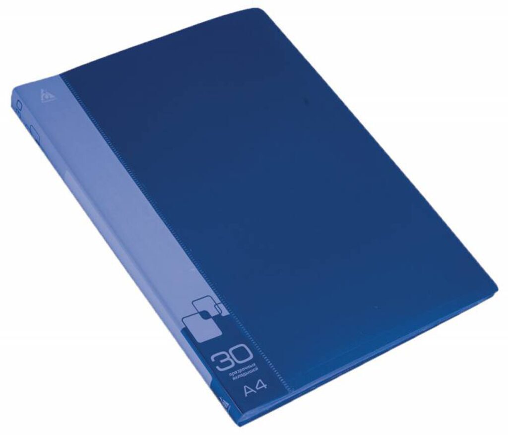 Папка файл А4  30лист 0,65мм синяя
