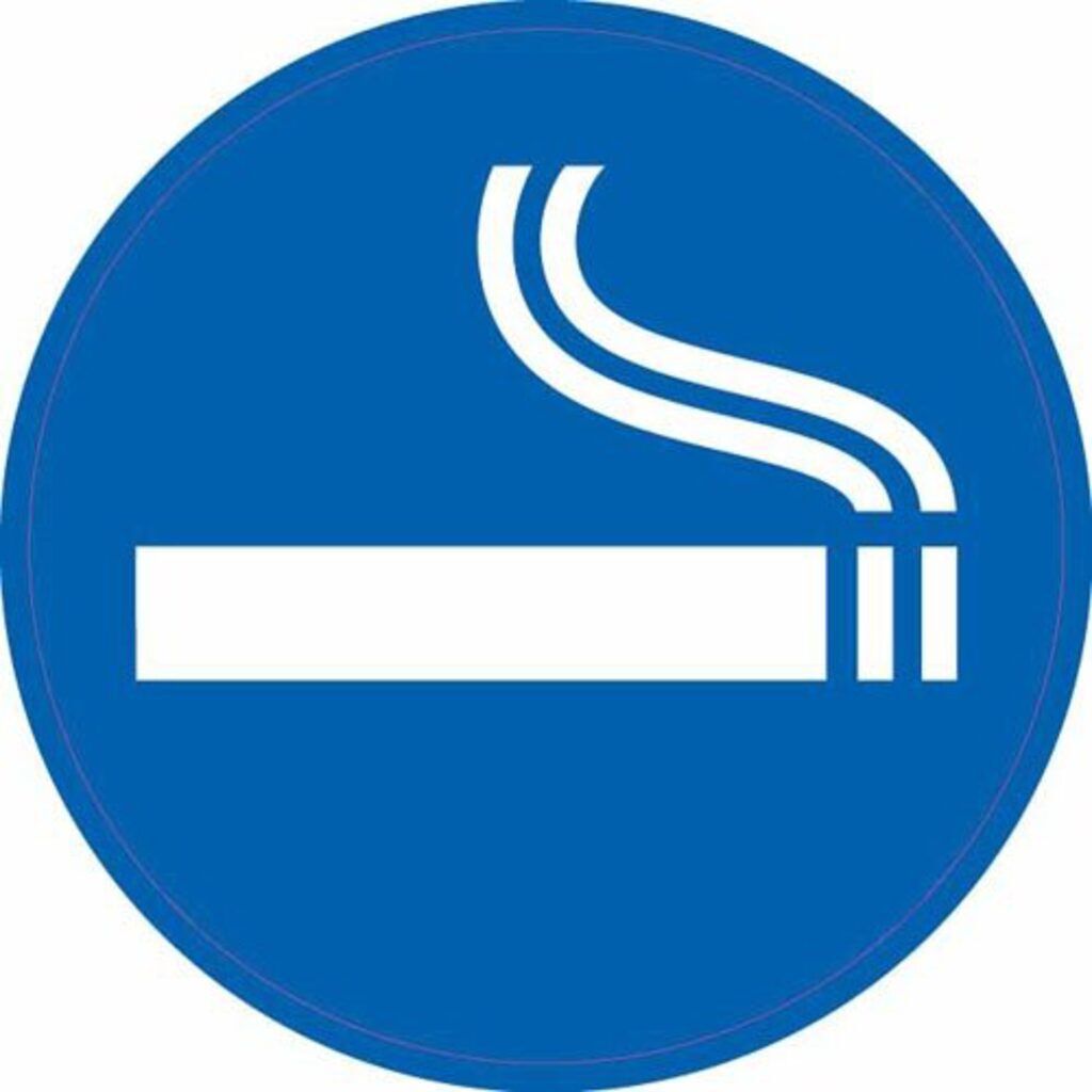 Наклейка информационная "Место для курения" 106*106мм