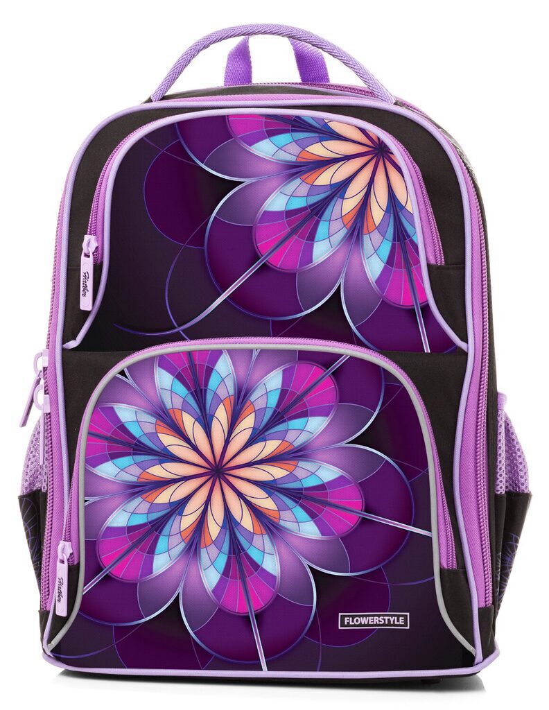 Ранец школьный  Comfort "Цветы" 37*32*19см, EVA, 2 отд, 4 кармана