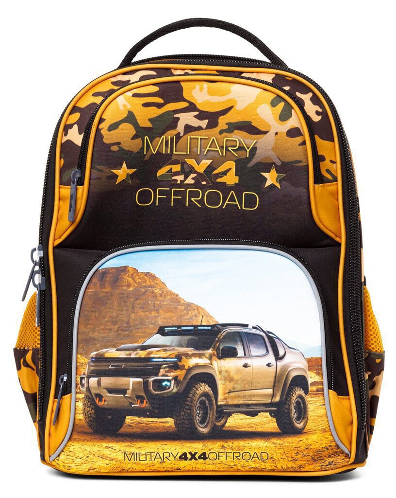 Ранец школьный  Comfort "Милитари" 37*32*19см, EVA, 2 отд, 4 кармана